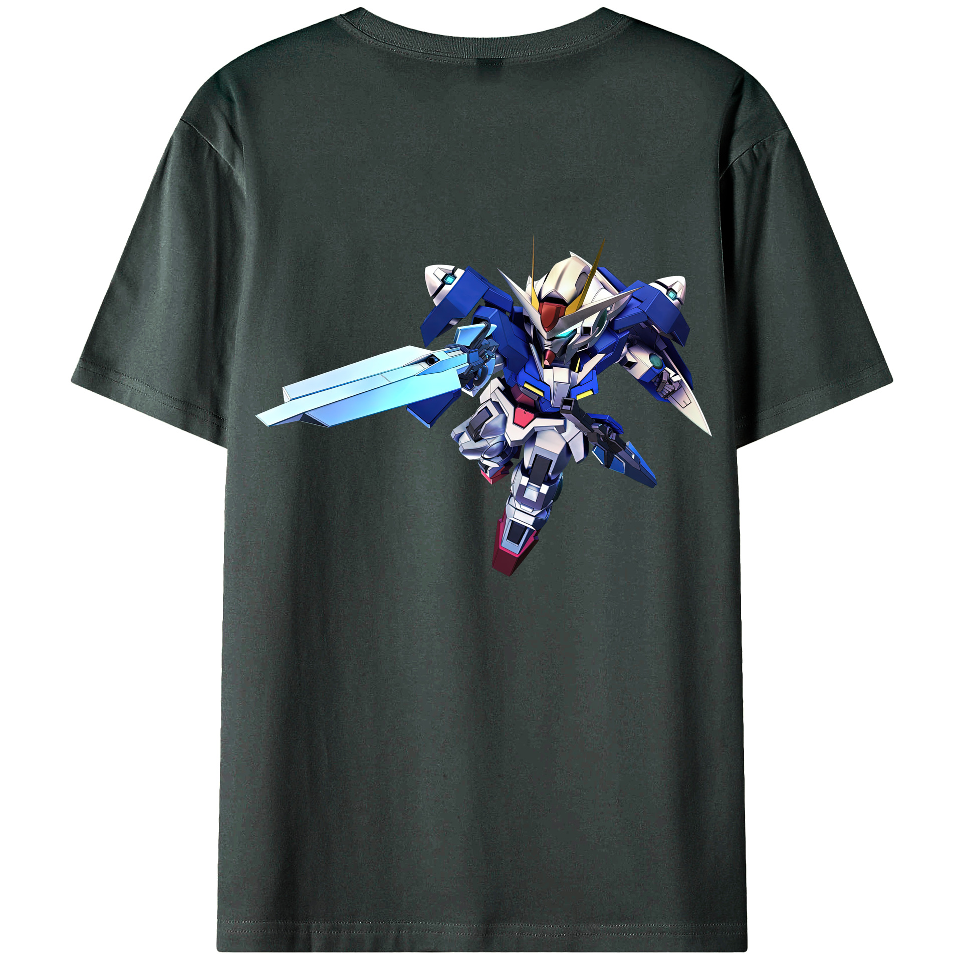 （画像用） 機動戦士ガンダム Mobile Suit Gundam 綿100％ メンズ半袖Tシャツ（バックプリント） 通気性